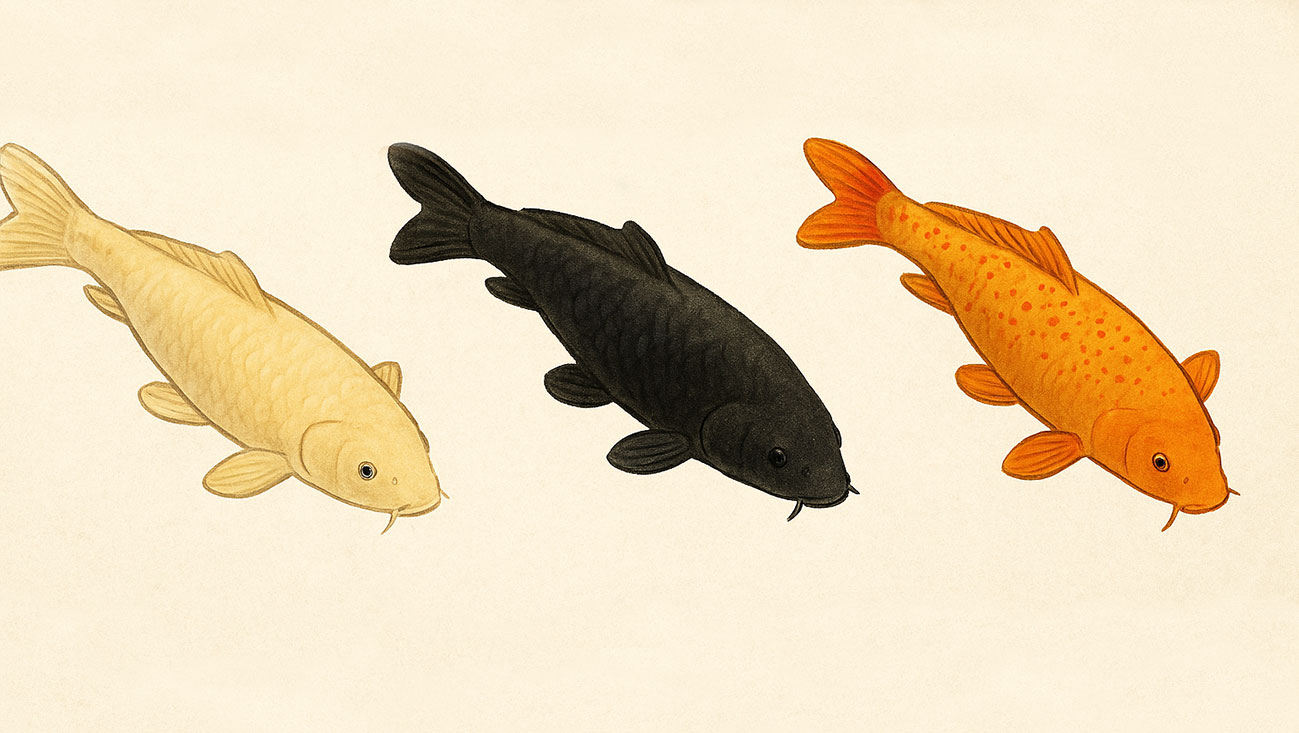 Graphic example of a Hikarimono Koi | Little Koi Pond